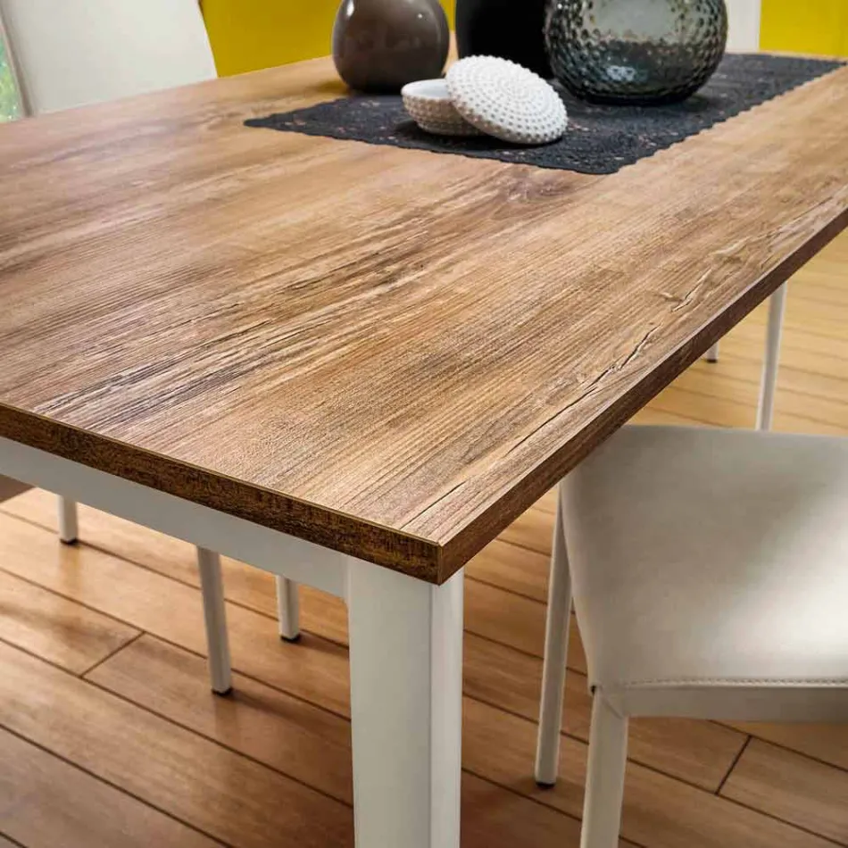 Tavolo Cucina Allungabile Fino a 240 cm Effetto Legno Made in Italy - Maltese Viadurini