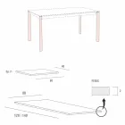 Tavolo Cucina Allungabile Fino a 240 cm in Fenix Realizzato in Italia - Maltese Viadurini