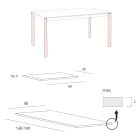 Tavolo Cucina Allungabile Fino a 240 cm in Fenix Realizzato in Italia - Maltese Viadurini