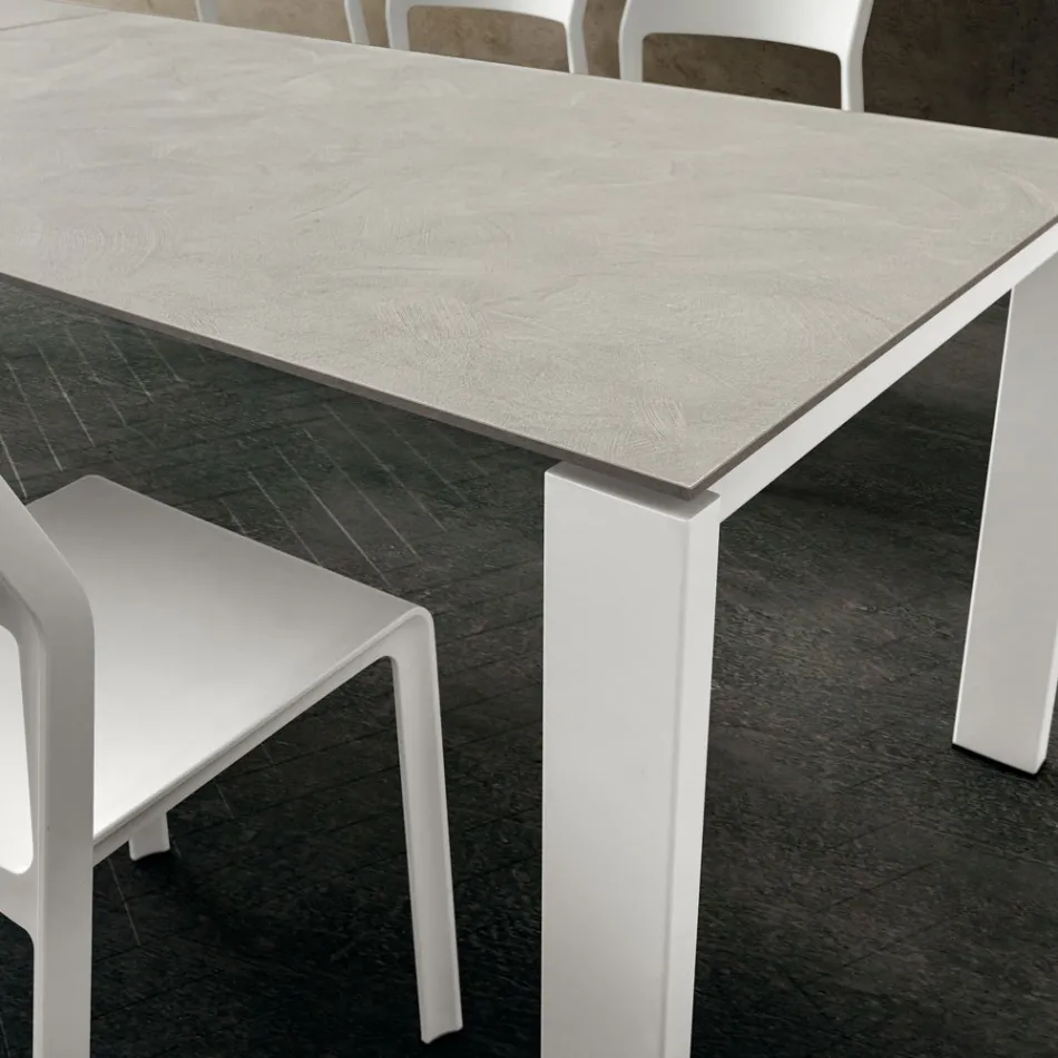 Tavolo Cucina Allungabile Fino a 240 cm in Hpl Pregiato Made in Italy - Jupiter Viadurini