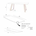Tavolo Cucina Allungabile Fino a 280 cm Effetto Marmo Made in Italy - Pinocchio Viadurini