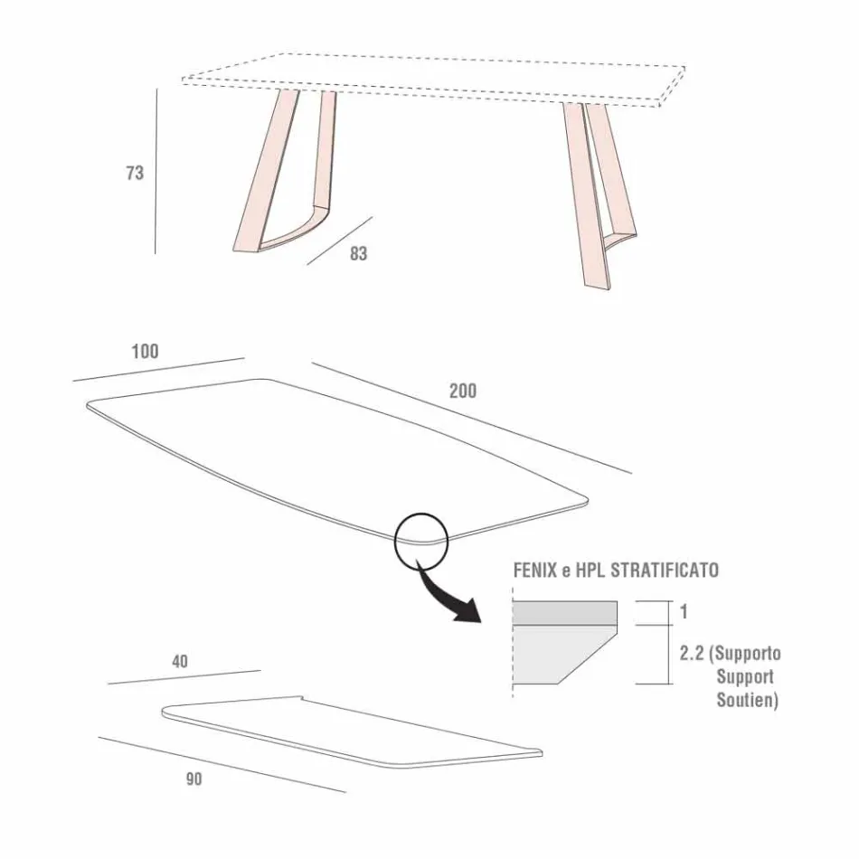 Tavolo Cucina Allungabile Fino a 280 cm Effetto Marmo Made in Italy - Pinocchio Viadurini