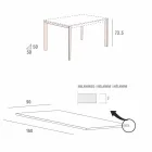 Tavolo Cucina con Piano in Melaminico e Base in Metallo Made in Italy - Spilla Viadurini