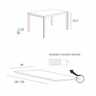 Tavolo Cucina con Piano in Melaminico e Base in Metallo Made in Italy - Spilla Viadurini