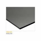 Tavolo Cucina in Fenix Stratificato e Alluminio Nero Made in Italy - Lingotto Viadurini