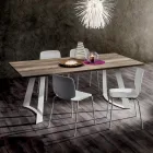 Tavolo Cucina in Hpl con Basamento in Metallo Made in Italy Pregiato - Pinocchio Viadurini
