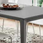 Tavolo Cucina in Metallo Verniciato con Piano in Fenix Made in Italy - Efisto Viadurini