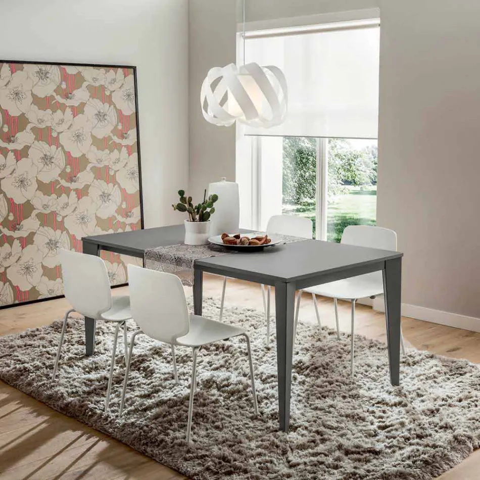Tavolo Cucina in Metallo Verniciato con Piano in Fenix Made in Italy - Efisto Viadurini