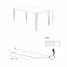 Tavolo Cucina in Metallo Verniciato con Piano in Fenix Made in Italy - Efisto Viadurini