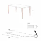 Tavolo Cucina in Metallo Verniciato con Piano in Fenix Made in Italy - Efisto Viadurini