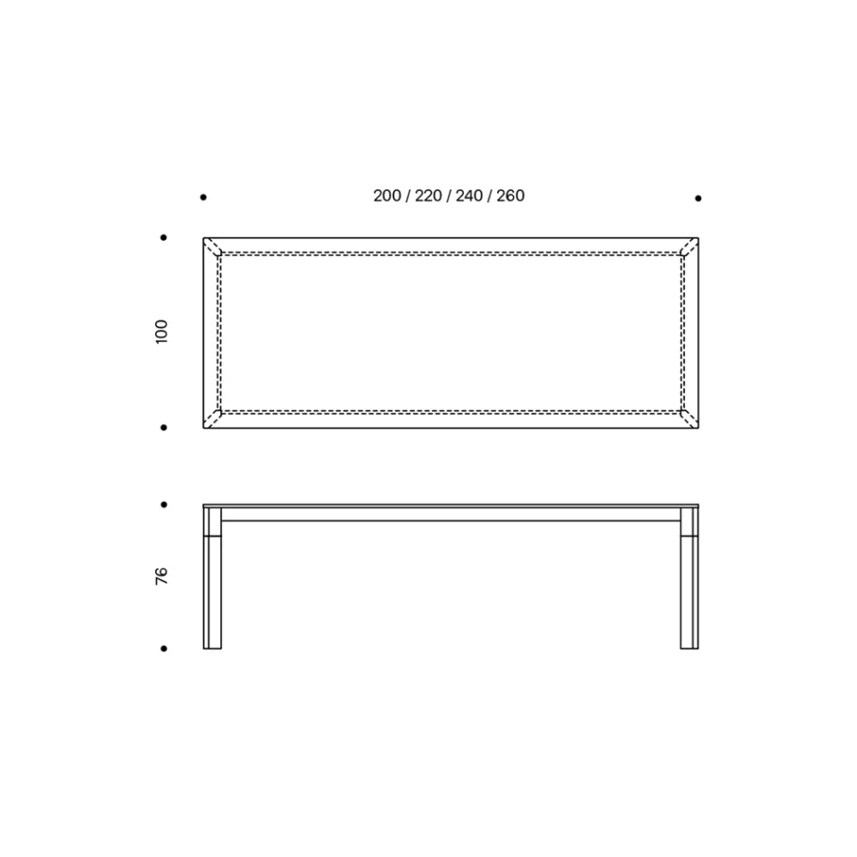 Tavolo Cucina in Vetro Extrachiaro con Gambe in Legno Made in Italy - Super Viadurini