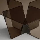 Tavolo Cucina Rettangolare con Piano e Base in Vetro Made in Italy - Tiseo Viadurini