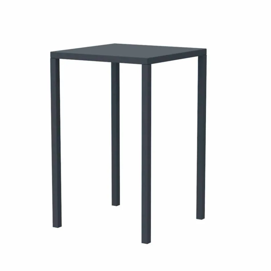 Tavolo da Bar Quadrato per Esterno in Metallo Verniciato Made in Italy - Cuba Viadurini