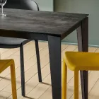 Tavolo da Cucina Allungabile in Ceramica Laminam Made in Italy Pregiato - Efisto Viadurini