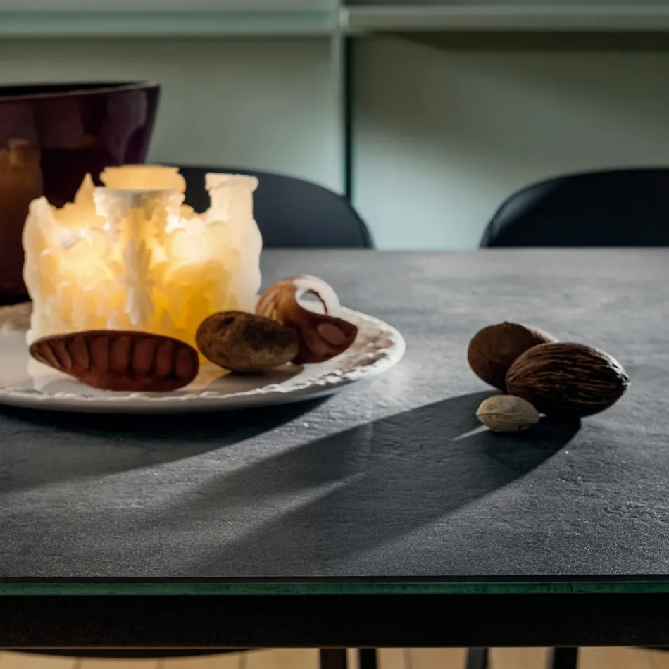 Tavolo da Cucina Allungabile in Ceramica Laminam Made in Italy Pregiato - Efisto Viadurini