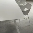 Tavolo da Cucina con Piano a Botte in Fenix Made in Italy, di Lusso - Lingotto Viadurini