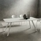 Tavolo da Cucina con Piano a Botte in Fenix Made in Italy, di Lusso - Lingotto Viadurini