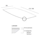 Tavolo da Cucina con Piano in Laminam Made in Italy, di Alta Qualità - Lingotto Viadurini
