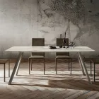 Tavolo da Cucina con Piano in Laminam Made in Italy, di Alta Qualità - Lingotto Viadurini
