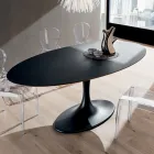 Tavolo da Cucina in Fenix e Marmo Sintetico Laccato Made in Italy -Brontolo Viadurini