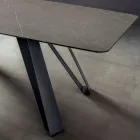Tavolo da Cucina in Hpl con Base in Metallo Antracite Made in Italy - Aresto Viadurini