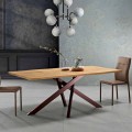 Tavolo da cucina in legno massellato di design made in Italy, Dionigi