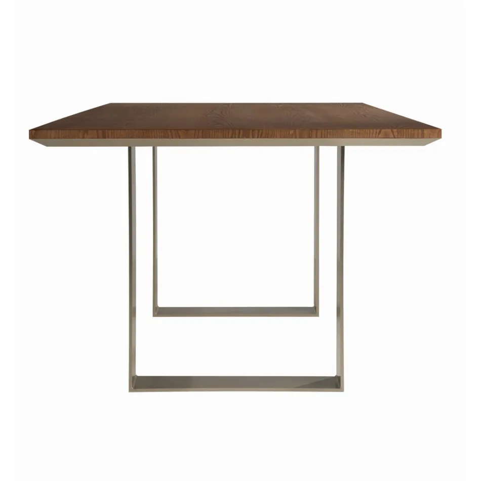 Tavolo da Cucina in Legno Massello e Gambe in Ferro Made in Italy - Pegasus Viadurini