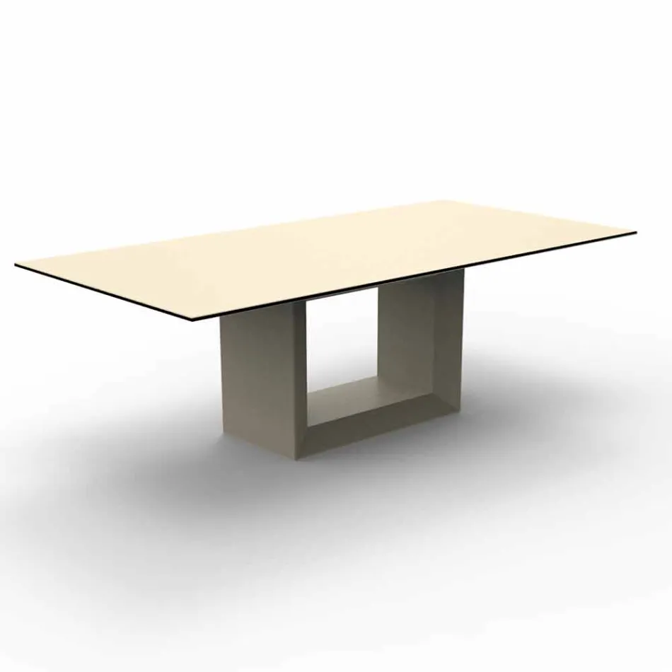 Tavolo da esterno 200x100 cm Vela by Vondom, in resina di polietilene Viadurini