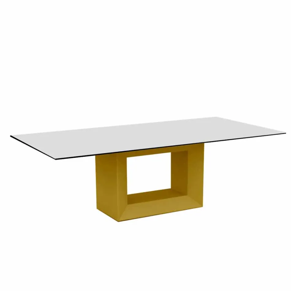 Tavolo da esterno 200x100 cm Vela by Vondom, in resina di polietilene Viadurini