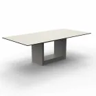 Tavolo da esterno 200x100 cm Vela by Vondom, in resina di polietilene Viadurini