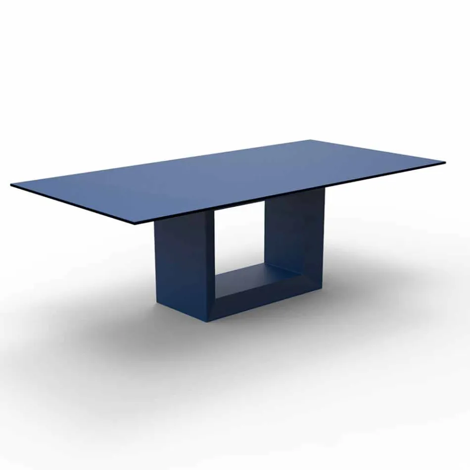 Tavolo da esterno 200x100 cm Vela by Vondom, in resina di polietilene Viadurini