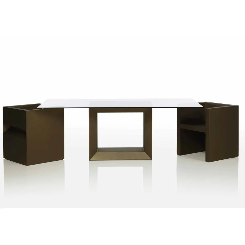 Tavolo da esterno 200x100 cm Vela by Vondom, in resina di polietilene Viadurini