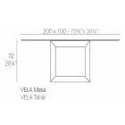 Tavolo da esterno 200x100 cm Vela by Vondom, in resina di polietilene Viadurini
