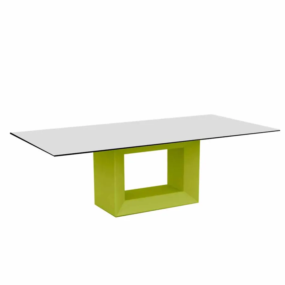 Tavolo da esterno 200x100 cm Vela by Vondom, in resina di polietilene Viadurini