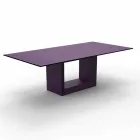 Tavolo da esterno 200x100 cm Vela by Vondom, in resina di polietilene Viadurini