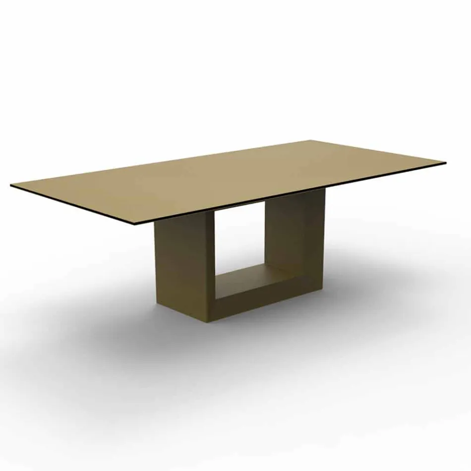Tavolo da esterno 200x100 cm Vela by Vondom, in resina di polietilene Viadurini
