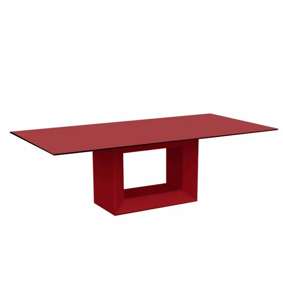 Tavolo da esterno 200x100 cm Vela by Vondom, in resina di polietilene Viadurini