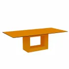 Tavolo da esterno 200x100 cm Vela by Vondom, in resina di polietilene Viadurini