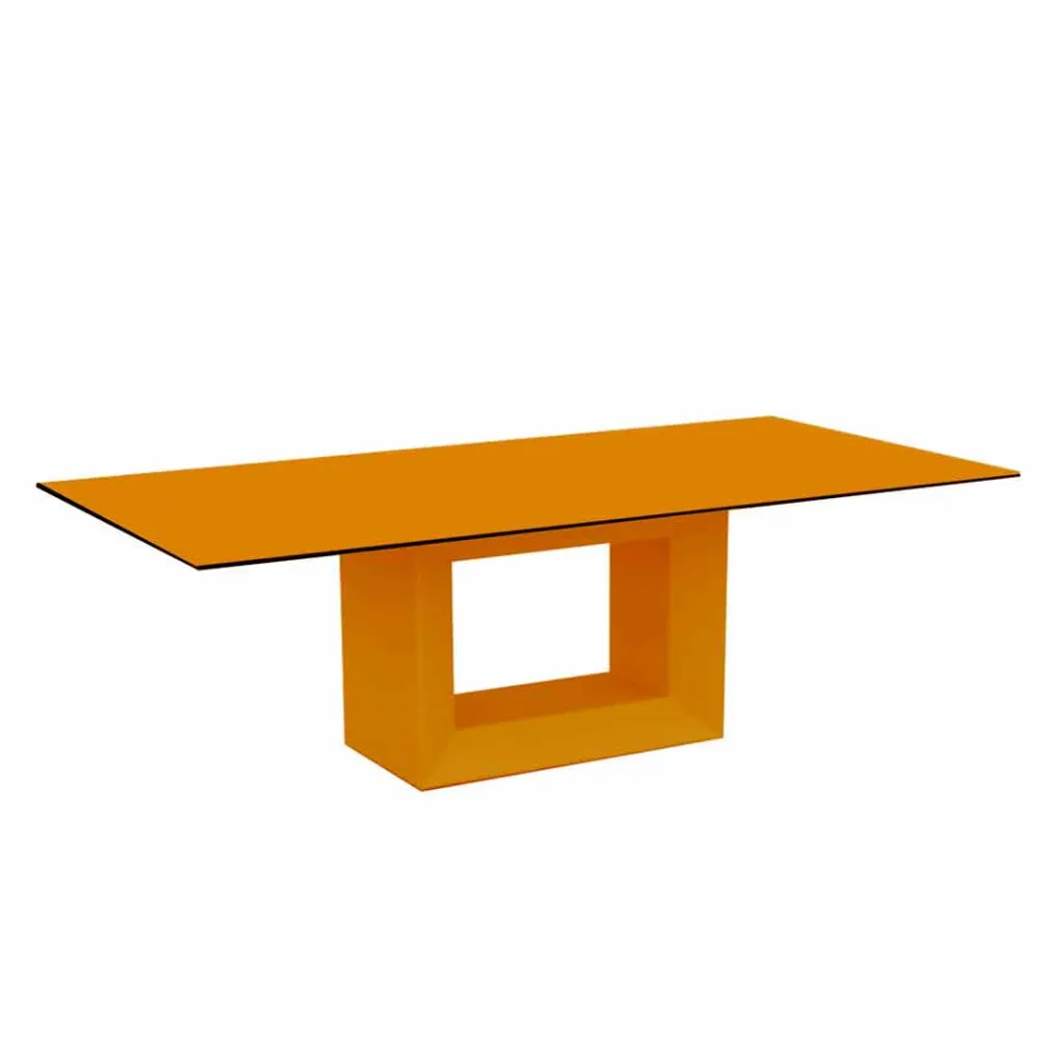 Tavolo da esterno 200x100 cm Vela by Vondom, in resina di polietilene Viadurini