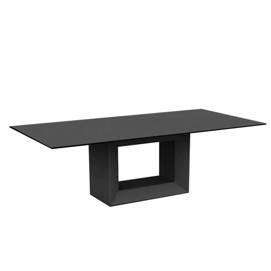 Tavolo da esterno 200x100 cm Vela by Vondom, in resina di polietilene Viadurini
