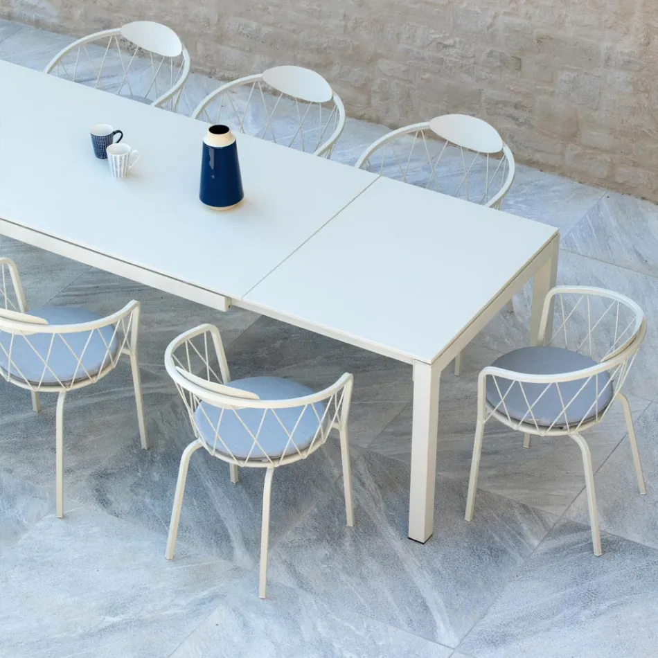 Tavolo da Esterno Allungabile a 250 cm in Metallo Made in Italy - Beverly Viadurini