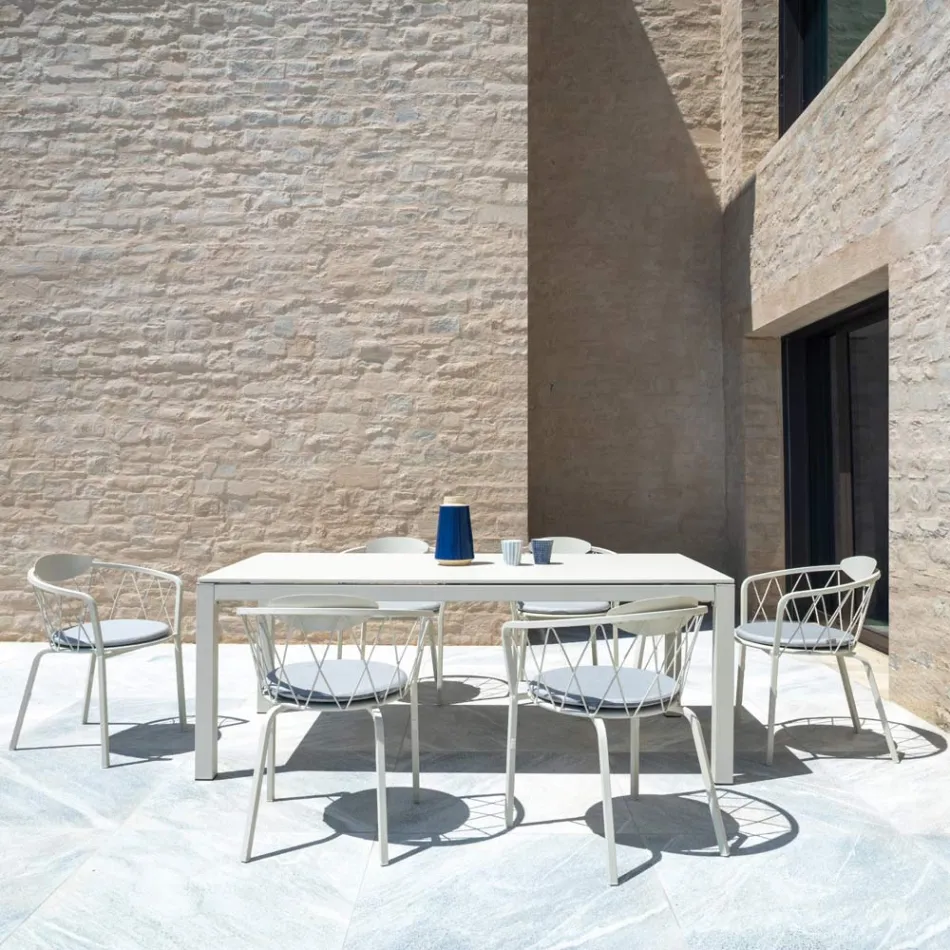 Tavolo da Esterno Allungabile a 250 cm in Metallo Made in Italy - Beverly Viadurini