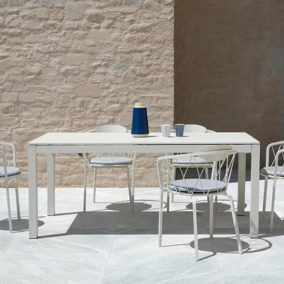 Tavolo da Esterno Allungabile a 250 cm in Metallo Made in Italy - Beverly Viadurini