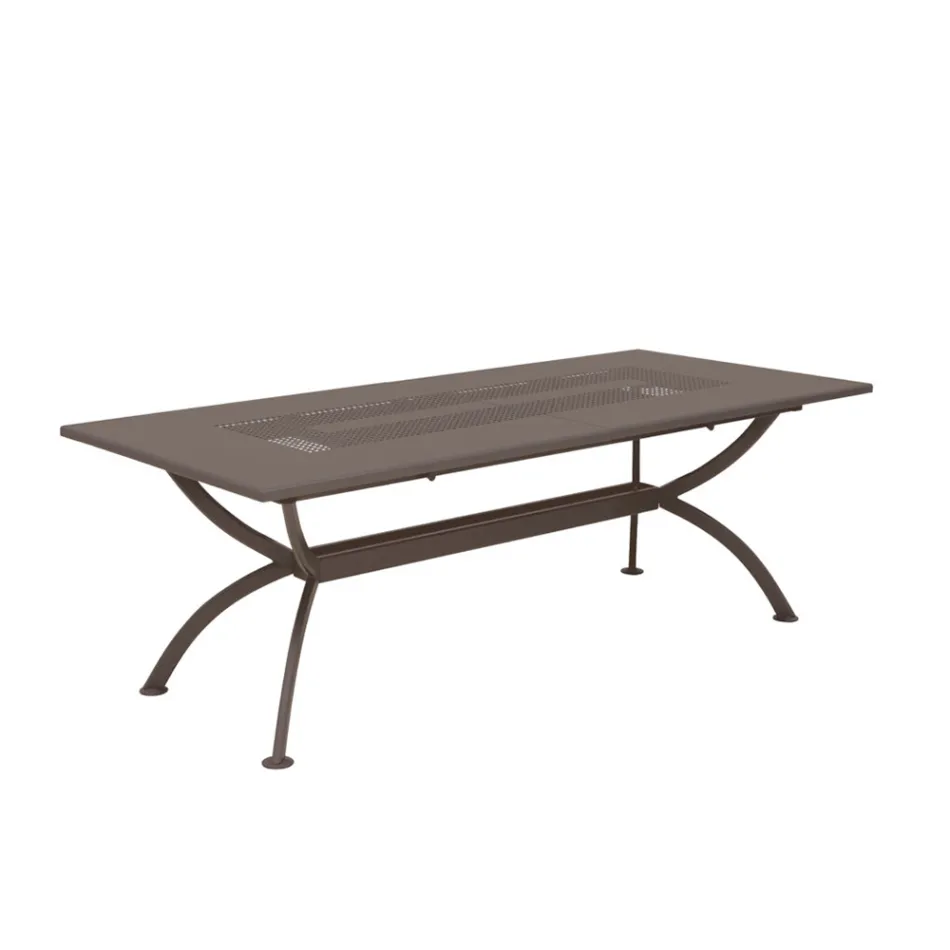 Tavolo da Esterno Allungabile Fino a 320 cm in Acciaio Zincato Made in Italy -Pearl  Viadurini