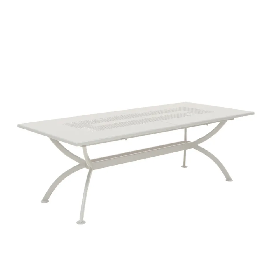 Tavolo da Esterno Allungabile Fino a 320 cm in Acciaio Zincato Made in Italy -Pearl  Viadurini