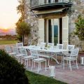 Tavolo da Esterno Allungabile Fino a 320 cm in Acciaio Zincato Made in Italy -Pearl 