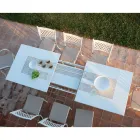Tavolo da Esterno Allungabile Fino a 320 cm in Acciaio Zincato Made in Italy -Pearl  Viadurini