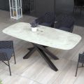 Tavolo da Esterno con Base in Alluminio e Piano in HPL Stratificato 12mm - Zefiro