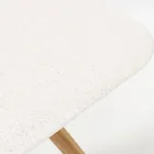 Tavolo da Esterno con Base in Legno e Piano in Ceramica Terrazzo White - Infinity Viadurini