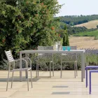 Tavolo da Esterno in Acciaio Zincato Rettangolare Made in Italy - Azul Viadurini